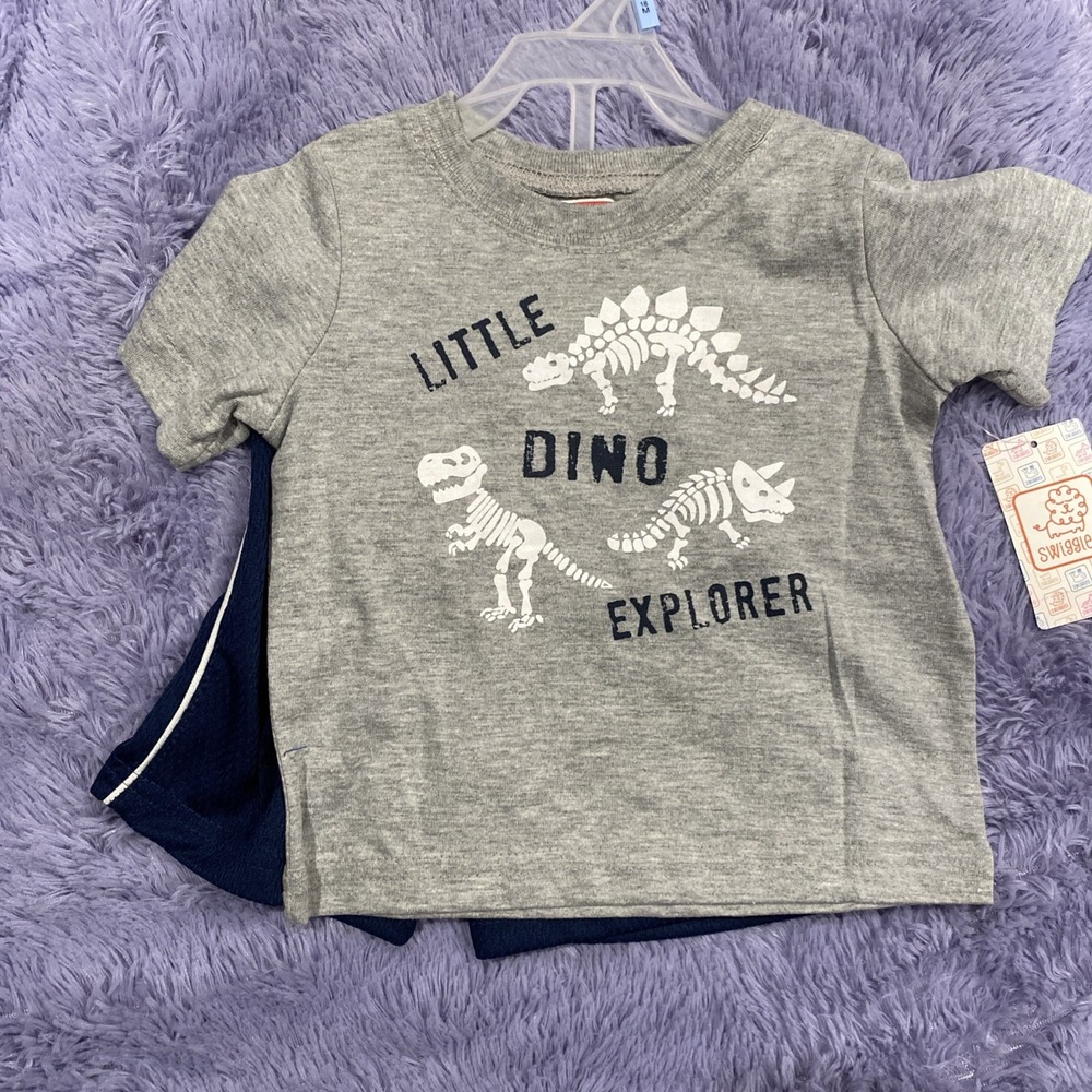 Swiggles "Little‎ Dino Explorer" Toddler Boys Shorts Outfit Size 18 Months